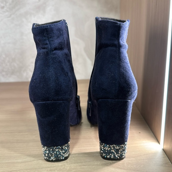 XOXO Rhinestones Velvet Booties - Picture 2 of 5